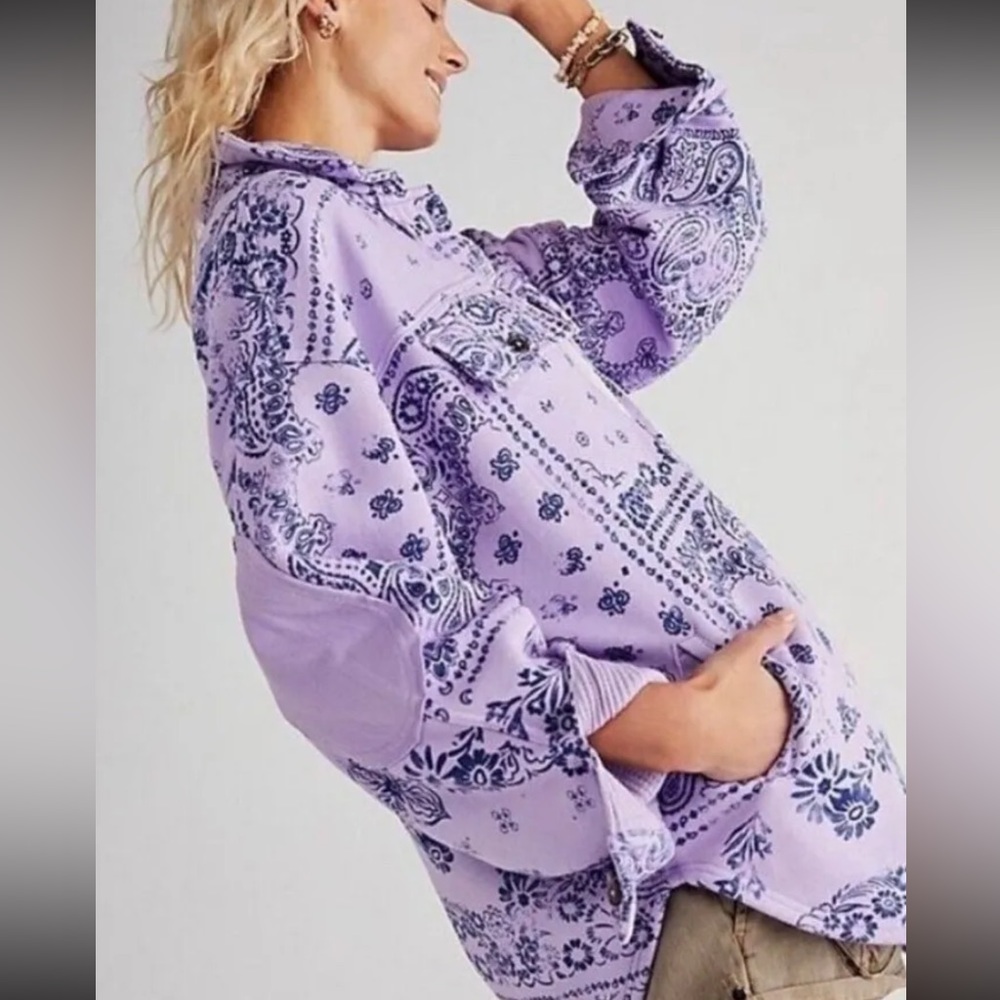 Free People West Coast Printed Ruby Jacket - Picture 3 of 4